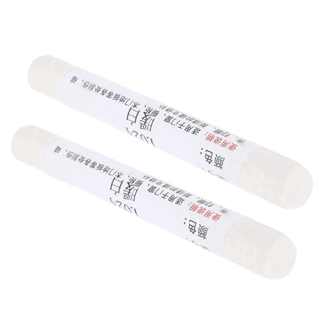 Kit de 2 Ceras Blancas para Reparación de Muebles en Madera, Melaminas y Aglomerados