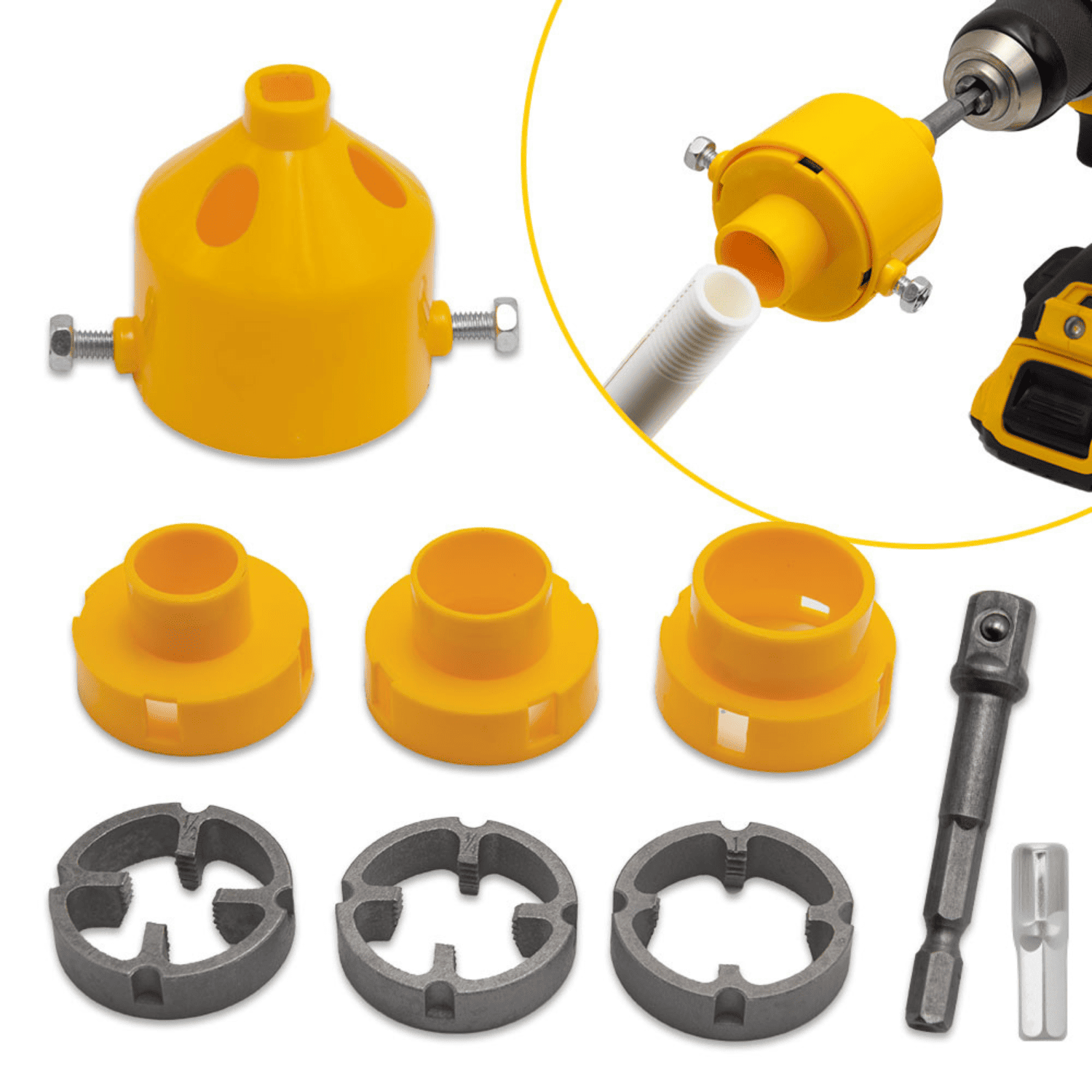 Set de Tarrajas para Tubos PVC – 10pcs