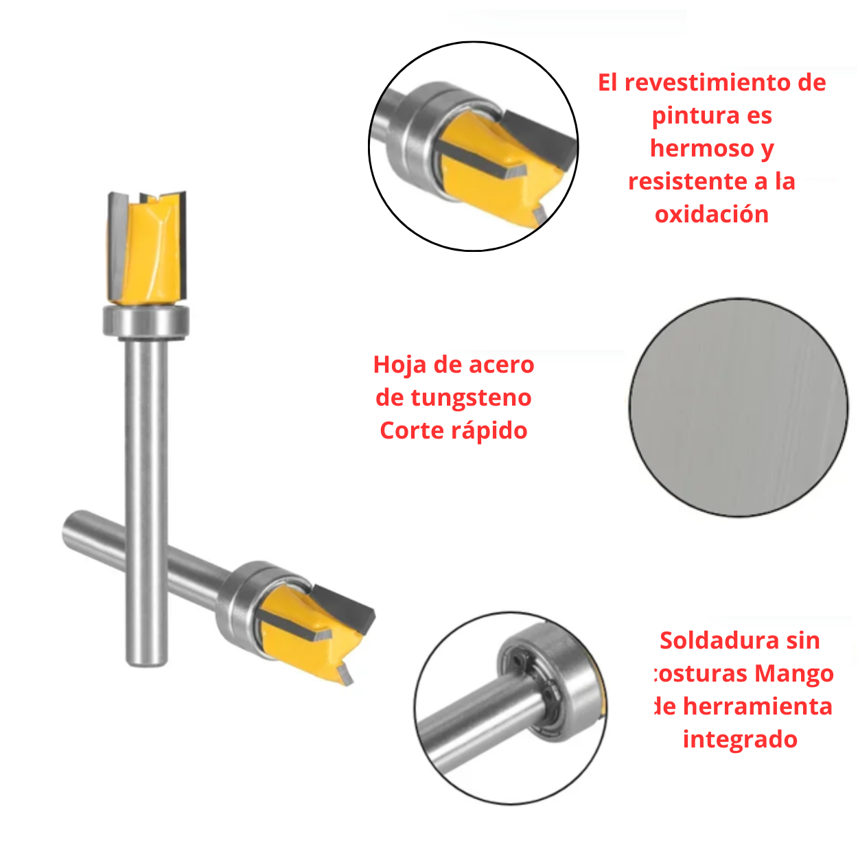 Fresa Copiadora de 9 mm & 20 mm – Triple Ala de Corte, Precisión y Versatilidad en Carpintería