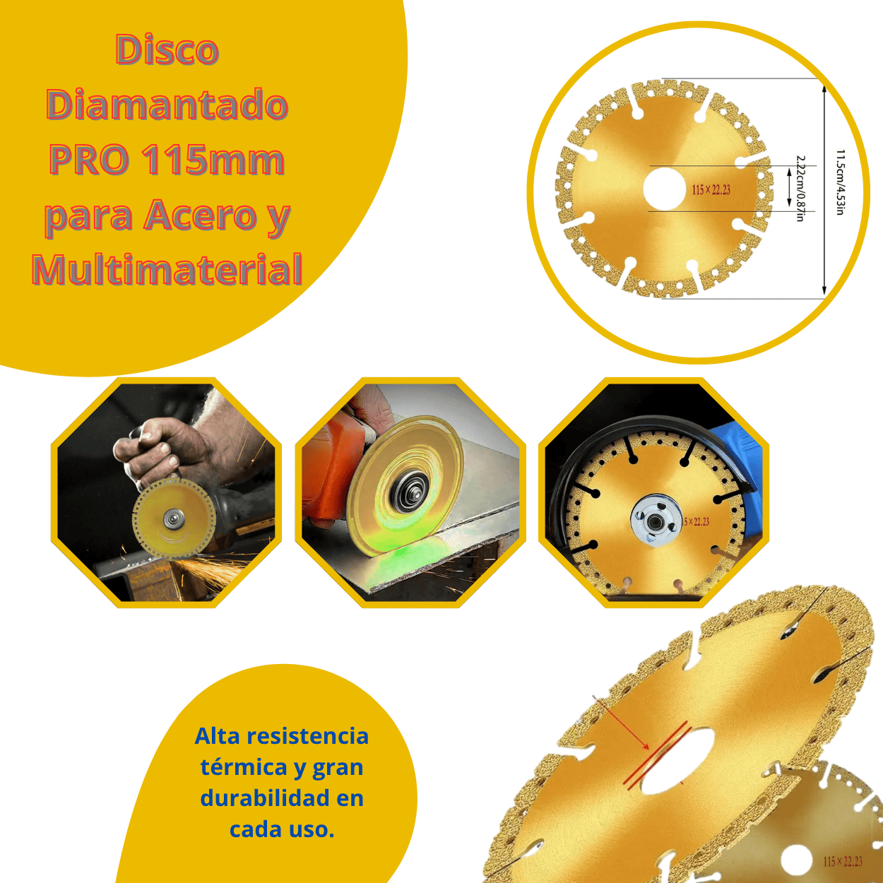 Disco Diamantado PRO 115mm Multimaterial