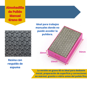 Almohadilla de Pulido Manual Grano 60
