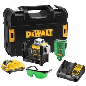 Nivel Láser 360° 12V DEWALT DCE089D1G-QW – Alta Precisión Industrial con Kit Completo y Luz Verde de Largo Alcance