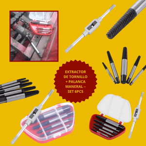 Extractor de Tornillo + Palanca Maneral – Set 6pcs