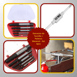 Extractor de Tornillo + Palanca Maneral – Set 6pcs