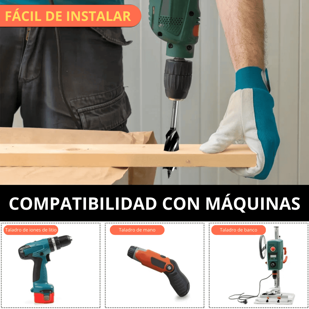 Broca para Madera de 19 mm – Corte Preciso y Perforación Profunda en Maderas Duras y Blandas