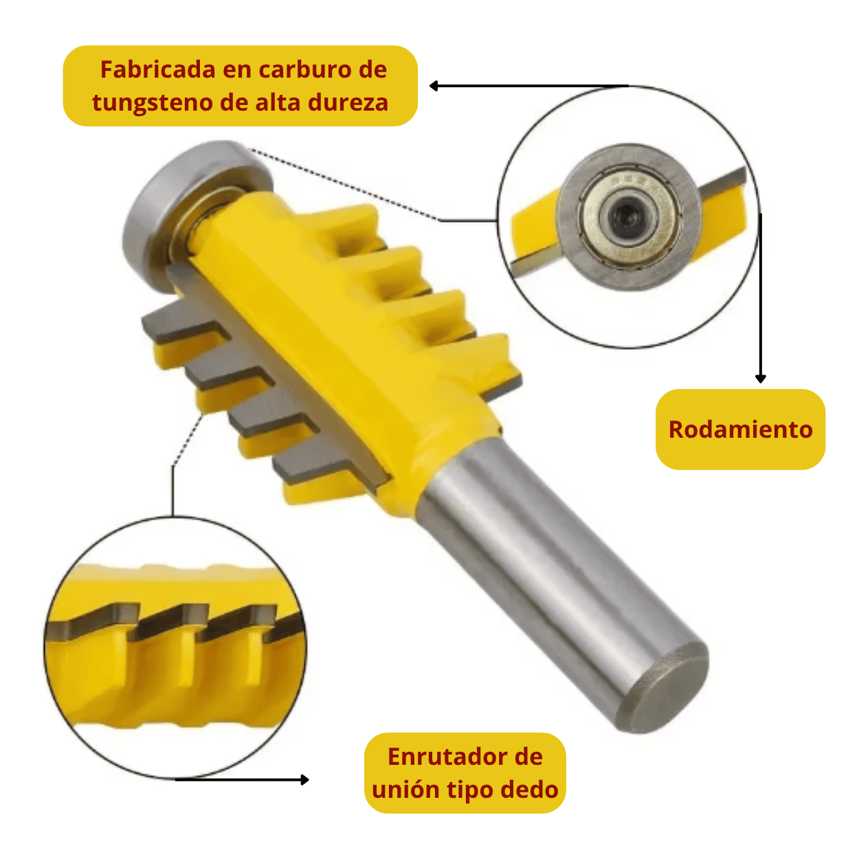 Fresa para Ensamble de Dedos – Vástago 1/2”