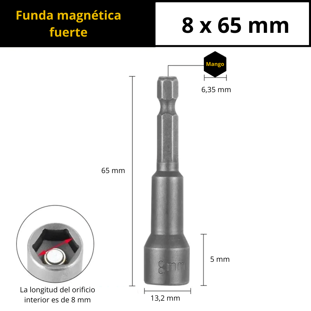 Dado Magnético con Ingreso 1/4” – Trabajo Preciso y Seguro en Cada Tornillo