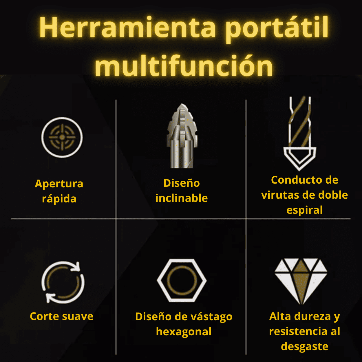 Set de Brocas PRO Multimaterial Triangulares – 5pcs