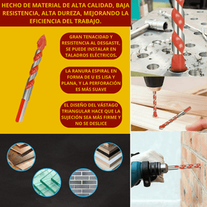 Broca Multiusos Triangular de 3mm – Alta Precisión en Cerámica y Azulejos