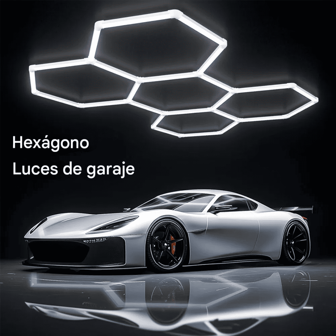 Luz LED Hexagonal de 24 PCS – Iluminación Profesional para Talleres, Garajes y Studios