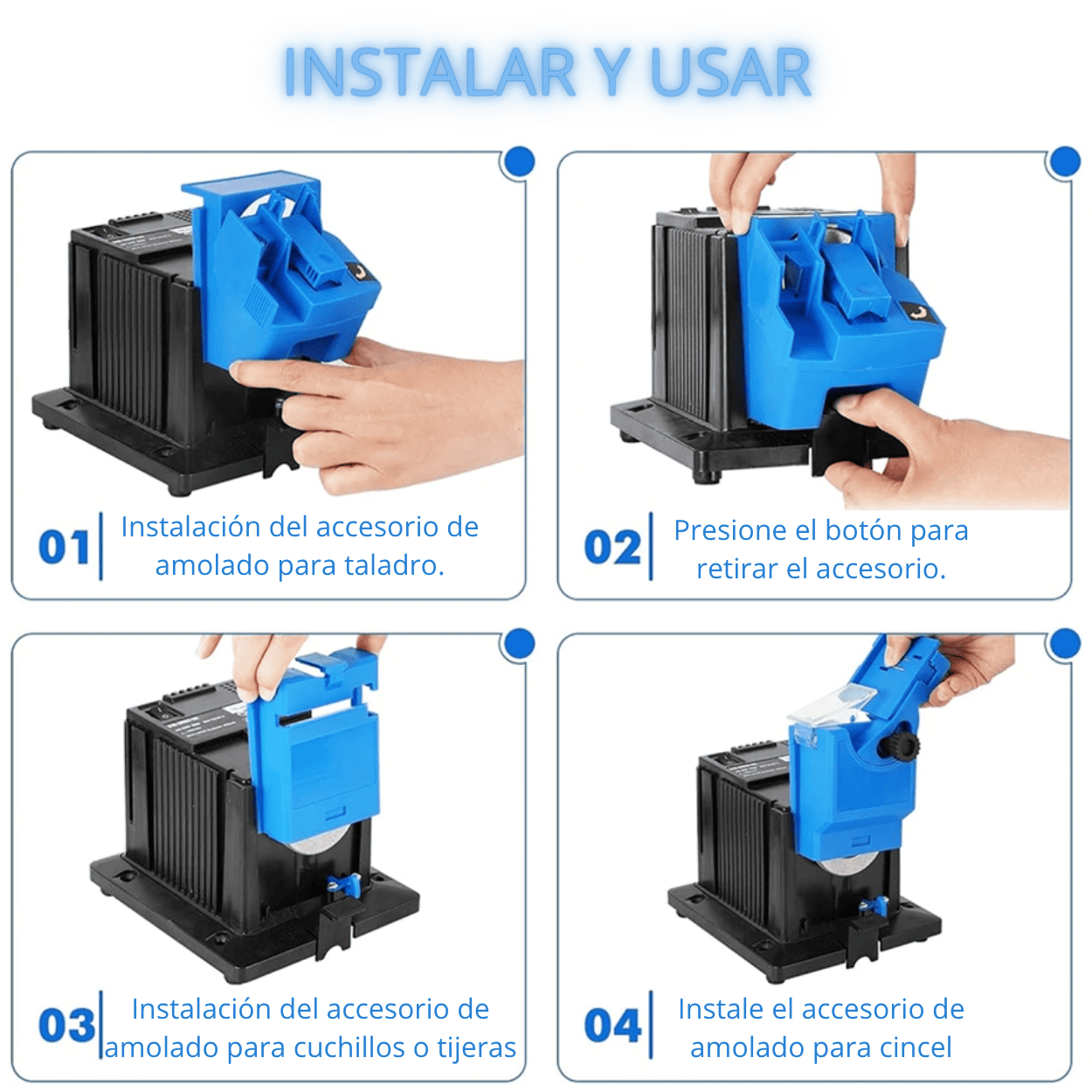 Afilador Eléctrico Multifuncional – Profesional para Brocas, Cinceles y Cuchillas