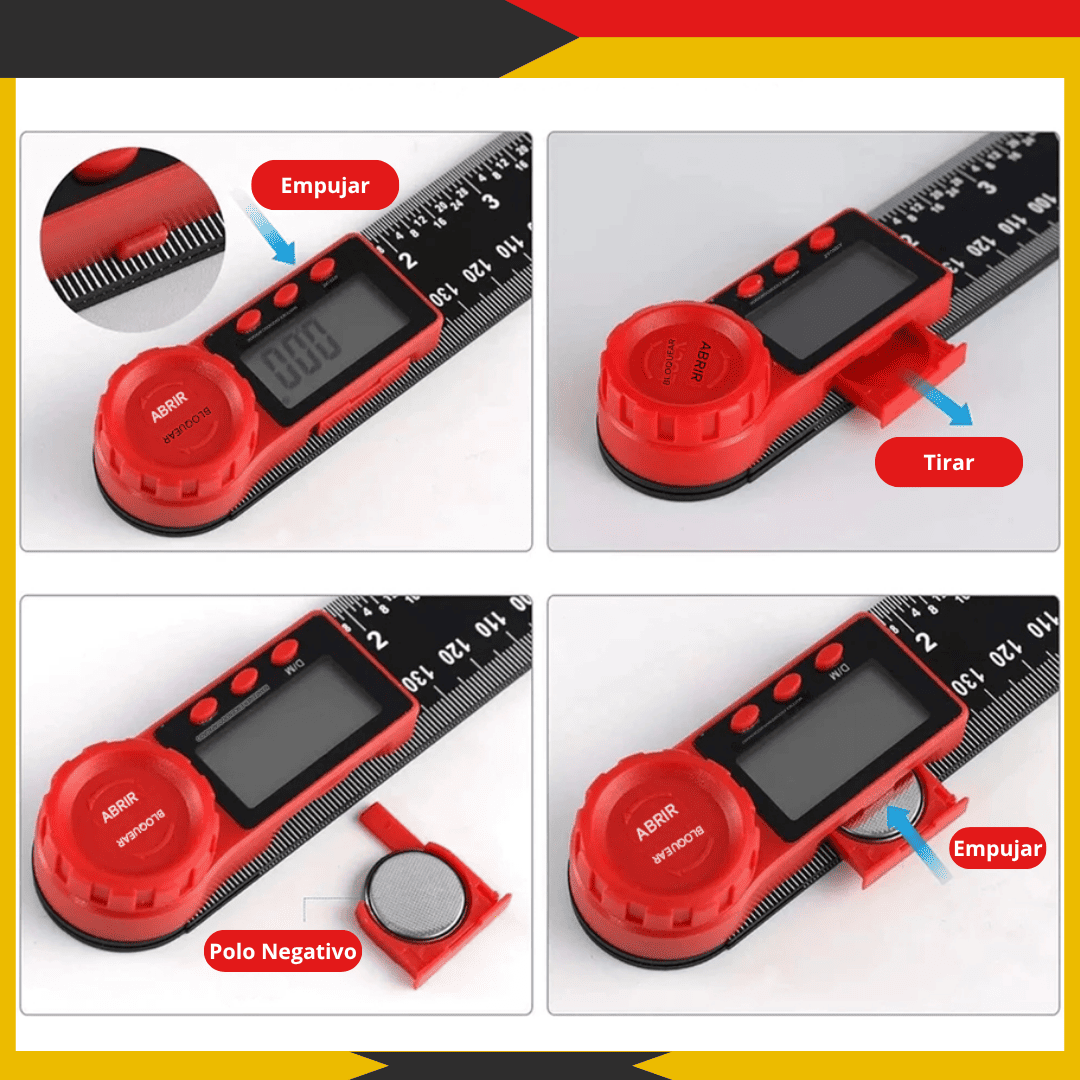 Goniómetro Digital PRO 12" – Precisión Total en Lectura de Ángulos y Longitudes