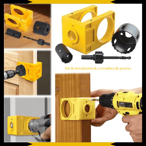 Kit de Instalación de Cerradura PRO – Para puertas de Madera