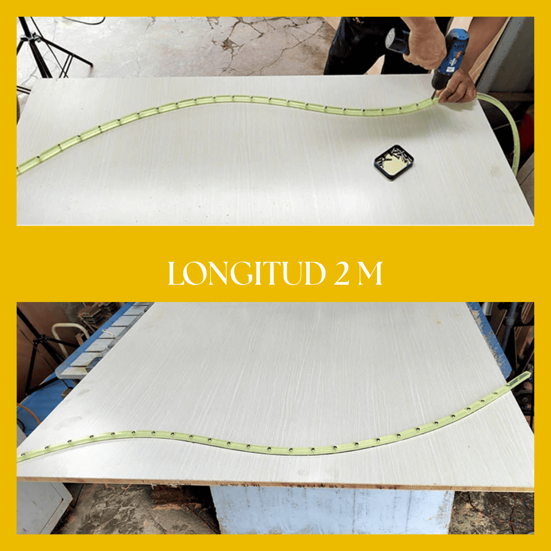 Plantilla Flexible para Fresado Curvo 2 m + Set de Tornillos M4x20 Gratis