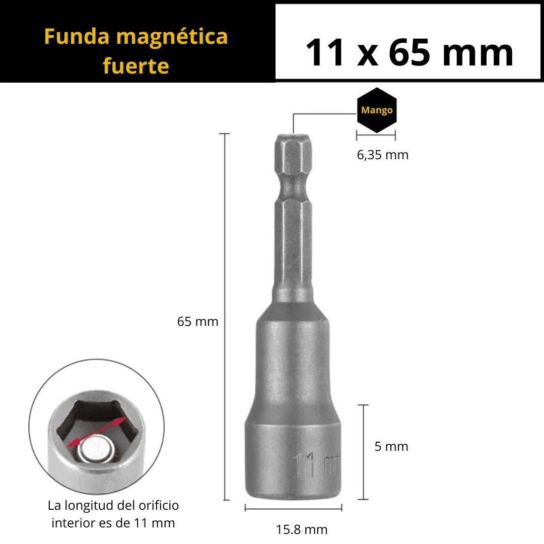Dado Magnético con Ingreso 1/4” – Trabajo Preciso y Seguro en Cada Tornillo