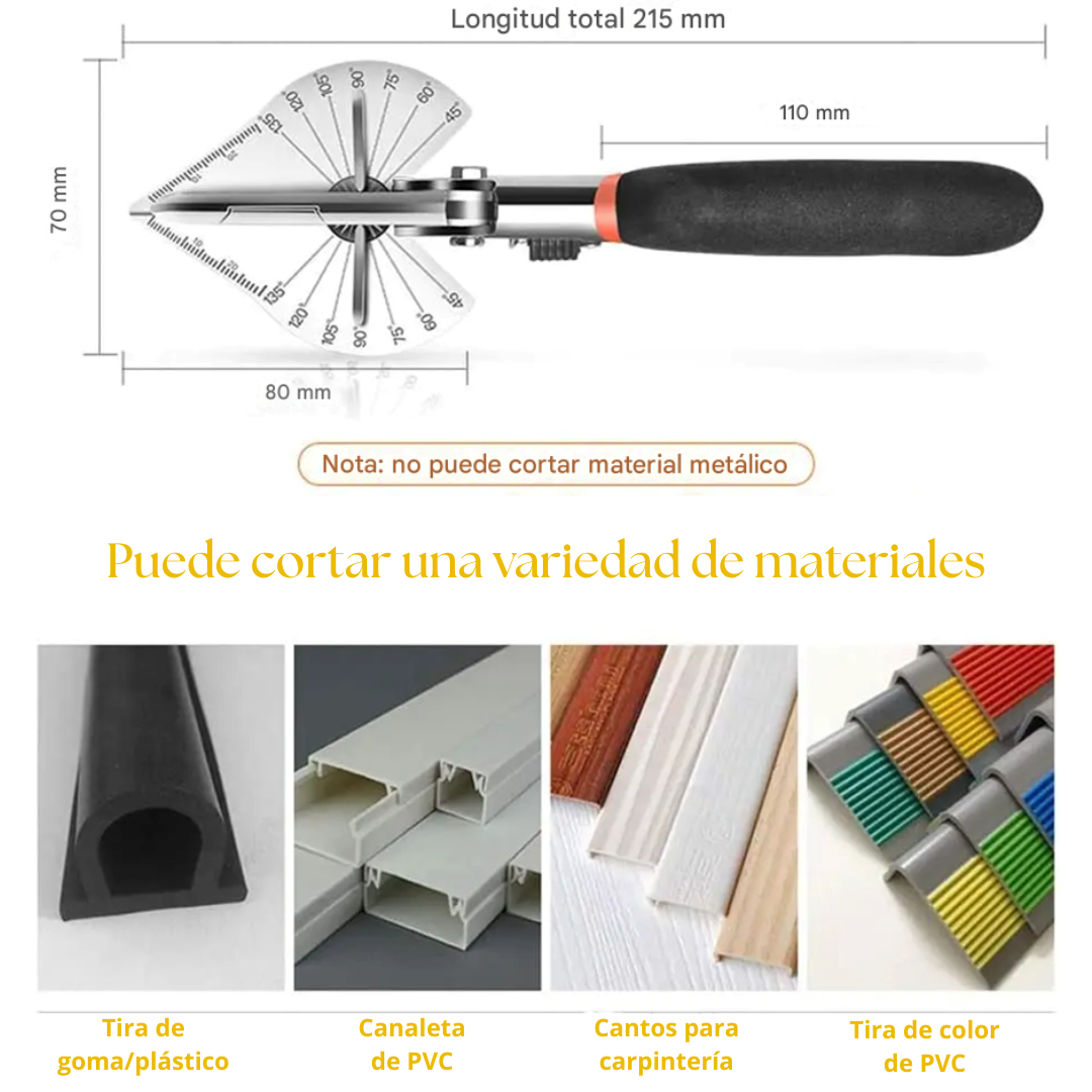 Tijera de Inglete Multiángulo PRO + 2 Hojas de Repuesto