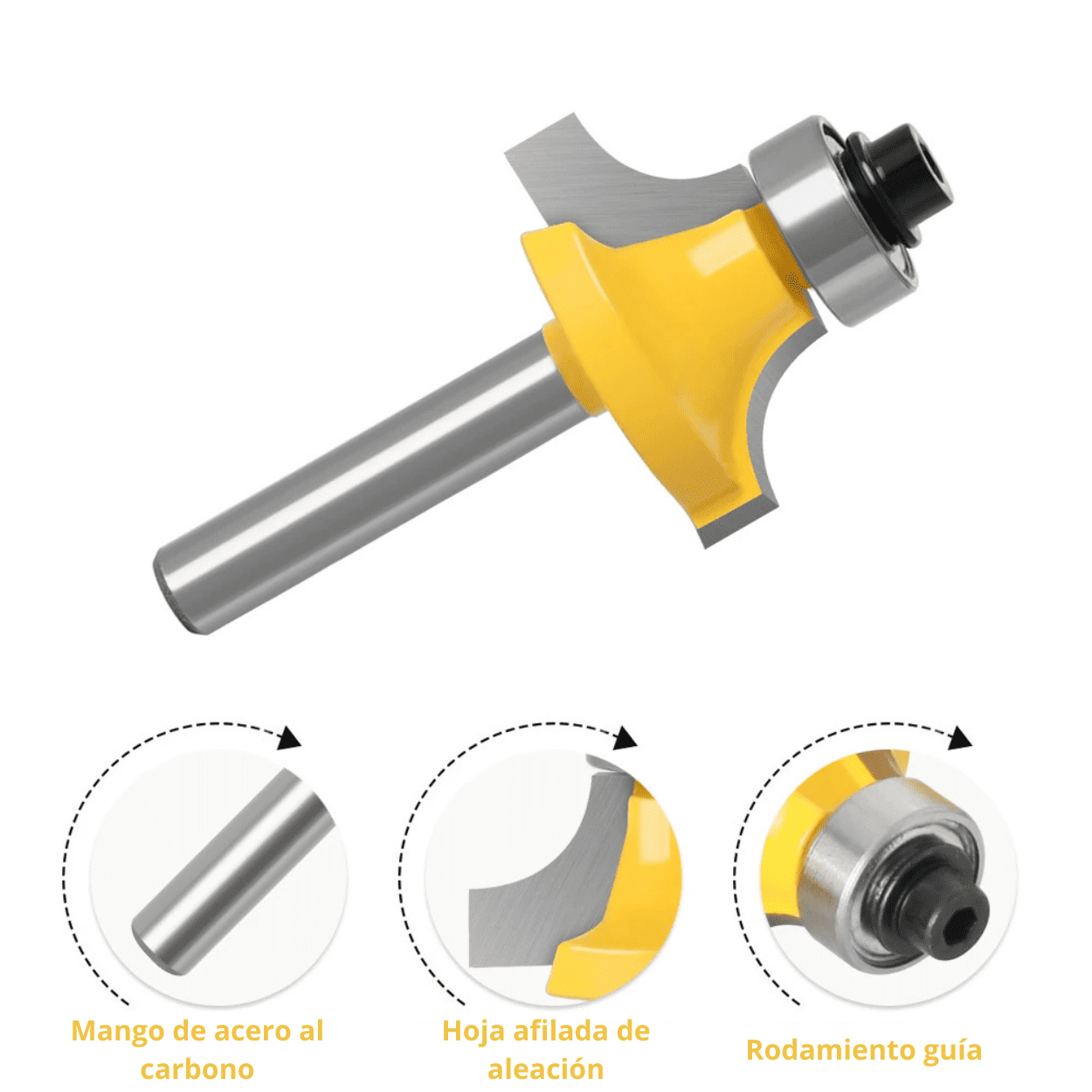 Set de Fresas Boleadoras 5 Pzas – Corte Redondeado Preciso