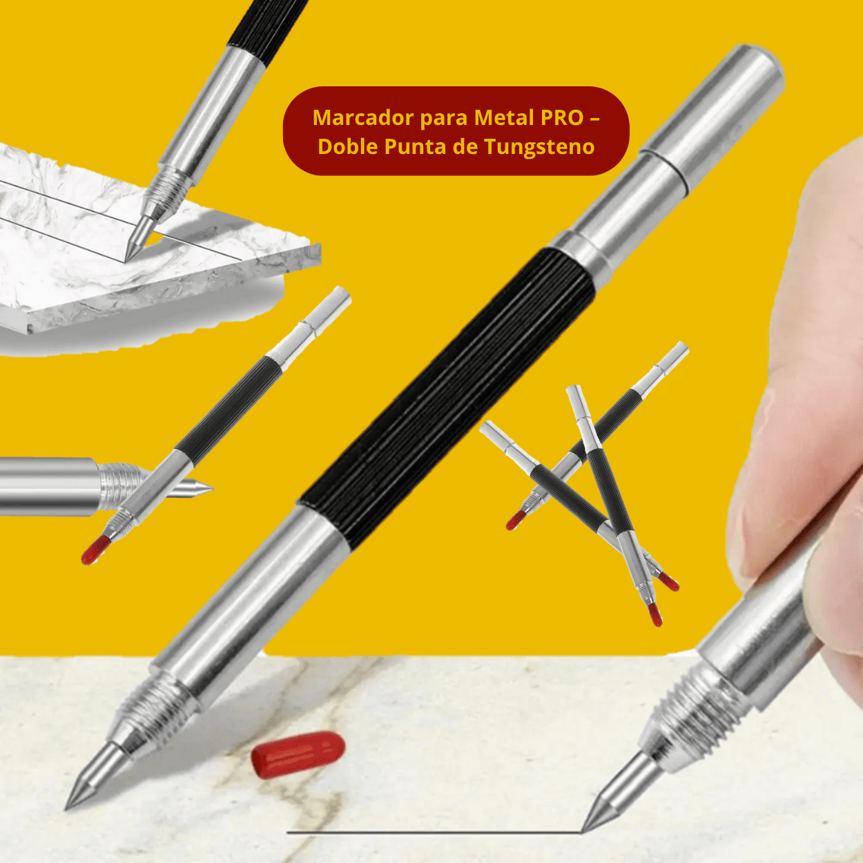 Marcador para Metal PRO – Doble Punta de Tungsteno