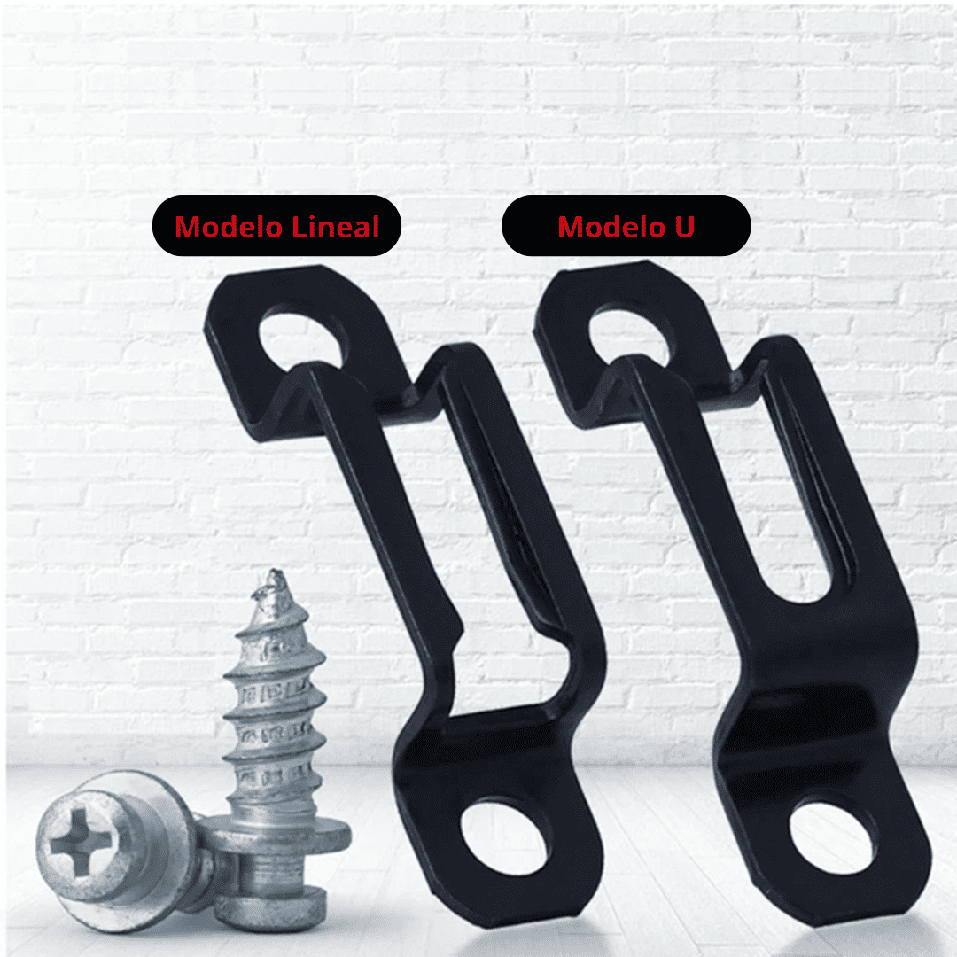 Conector Invisible 2 en 1 – Modelo U y Lineal – Unión Segura y Oculta para Muebles