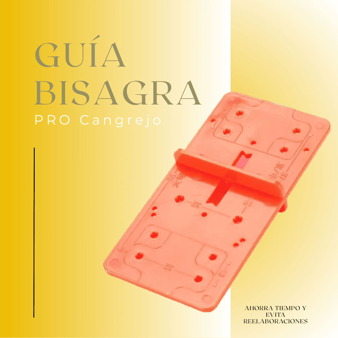 Guía Bisagra PRO Cangrejo – Plantilla de Perforación para Cazoleta