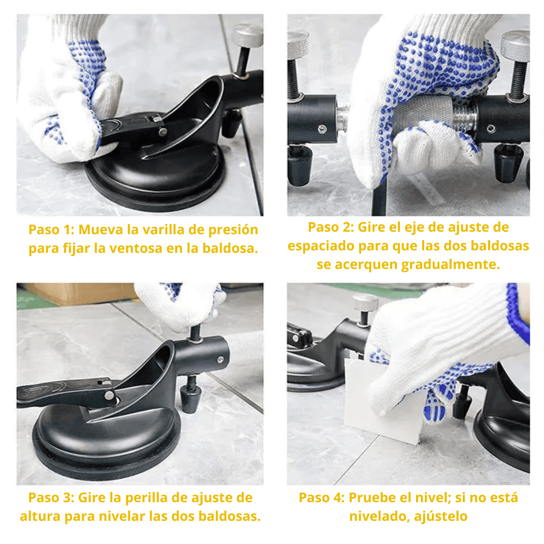 Ventosa Doble Ajustable para Azulejos y Vidrio