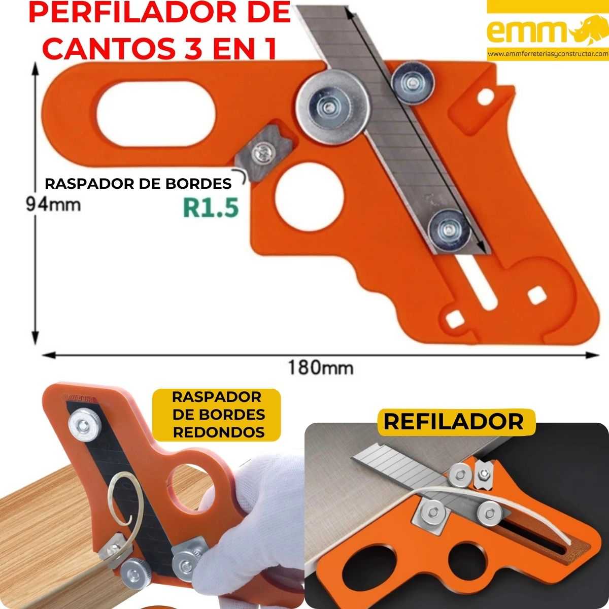 Perfilador de Cantos 3 en 1