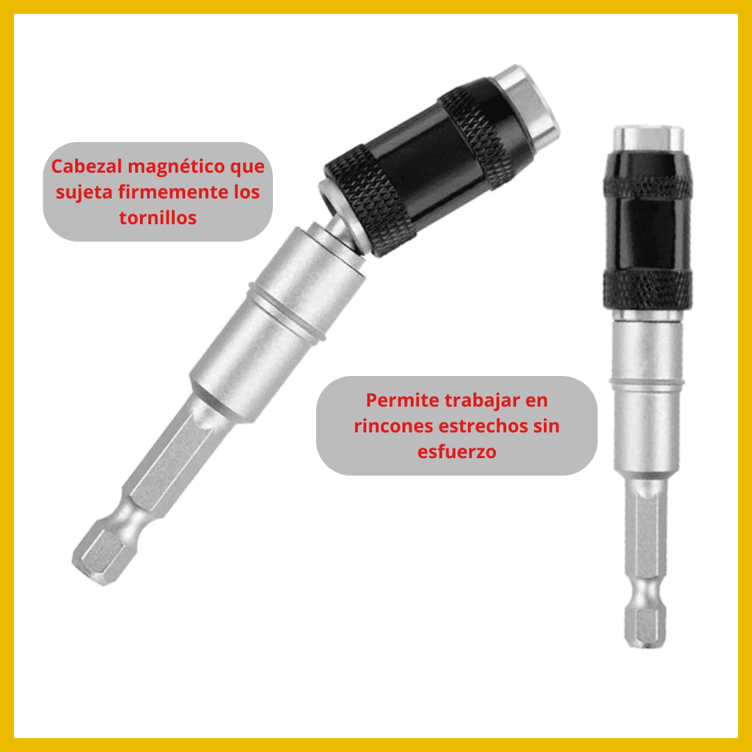 Extensión Magnético con Cabeza Móvil – Agarre Firme y Flexibilidad para Espacios Reducidos