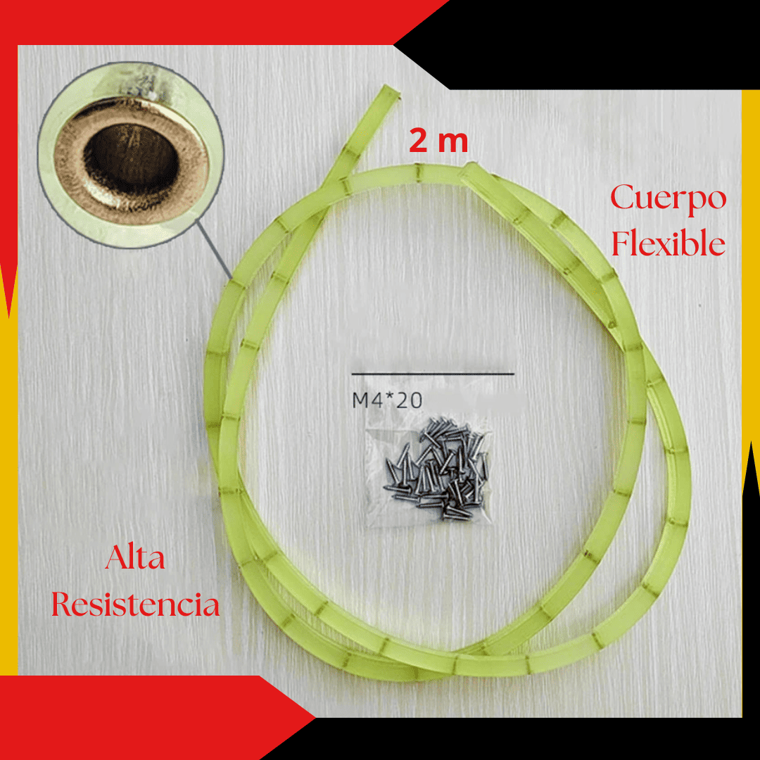 Plantilla Flexible para Fresado Curvo 2 m + Set de Tornillos M4x20 Gratis