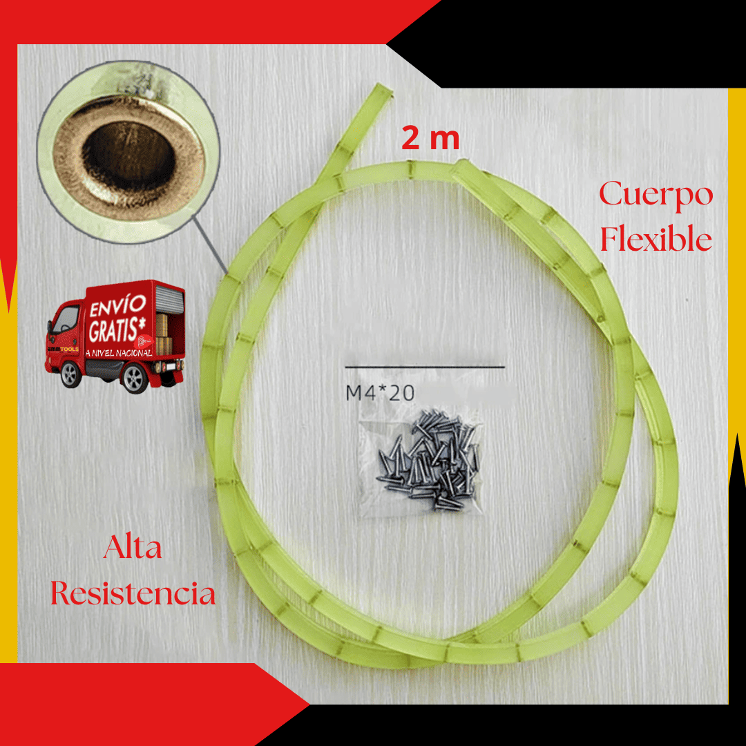 Plantilla Flexible para Fresado Curvo 2 m + Set de Tornillos M4x20 Gratis
