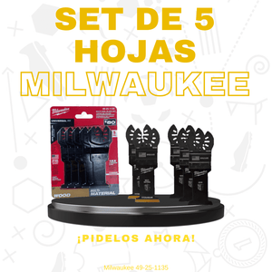 Juego de Hojas Oscilantes Universal Fit Open-LOK x5 ( Milwaukee 49-25-1135)
