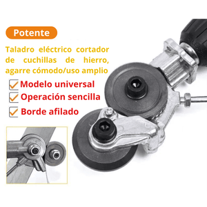 Adaptador de Corte automático de lata y Calamina para Taladro