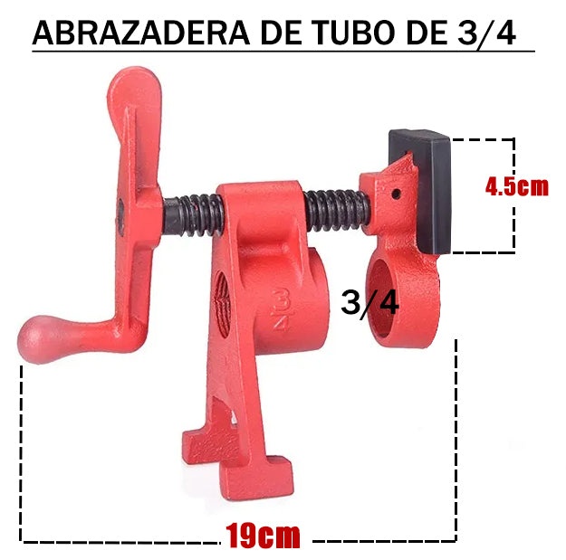 Prenza Abrazadera de Hierro para Tubo 3/4"