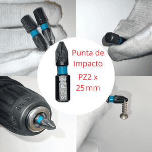 Punta de Impacto PZ2 x 25 mm – Precisión Pozidriv