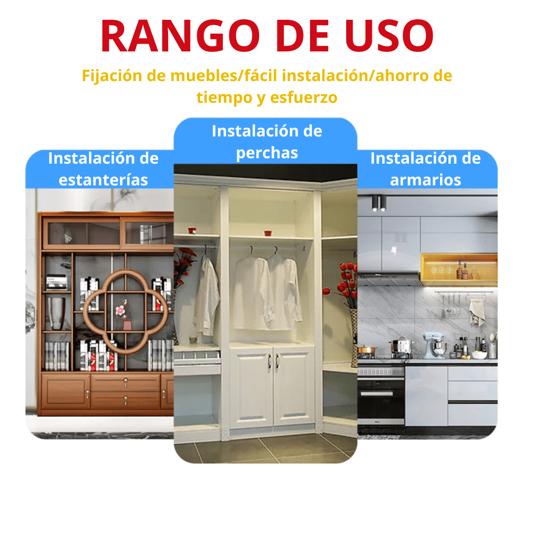 Tornillos para Sistema Minifix – Set de Conectores 3 en 1 para Muebles y Armado