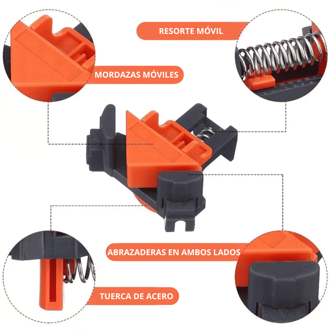Prensas Esquineras con Resorte – Set de 4 Piezas