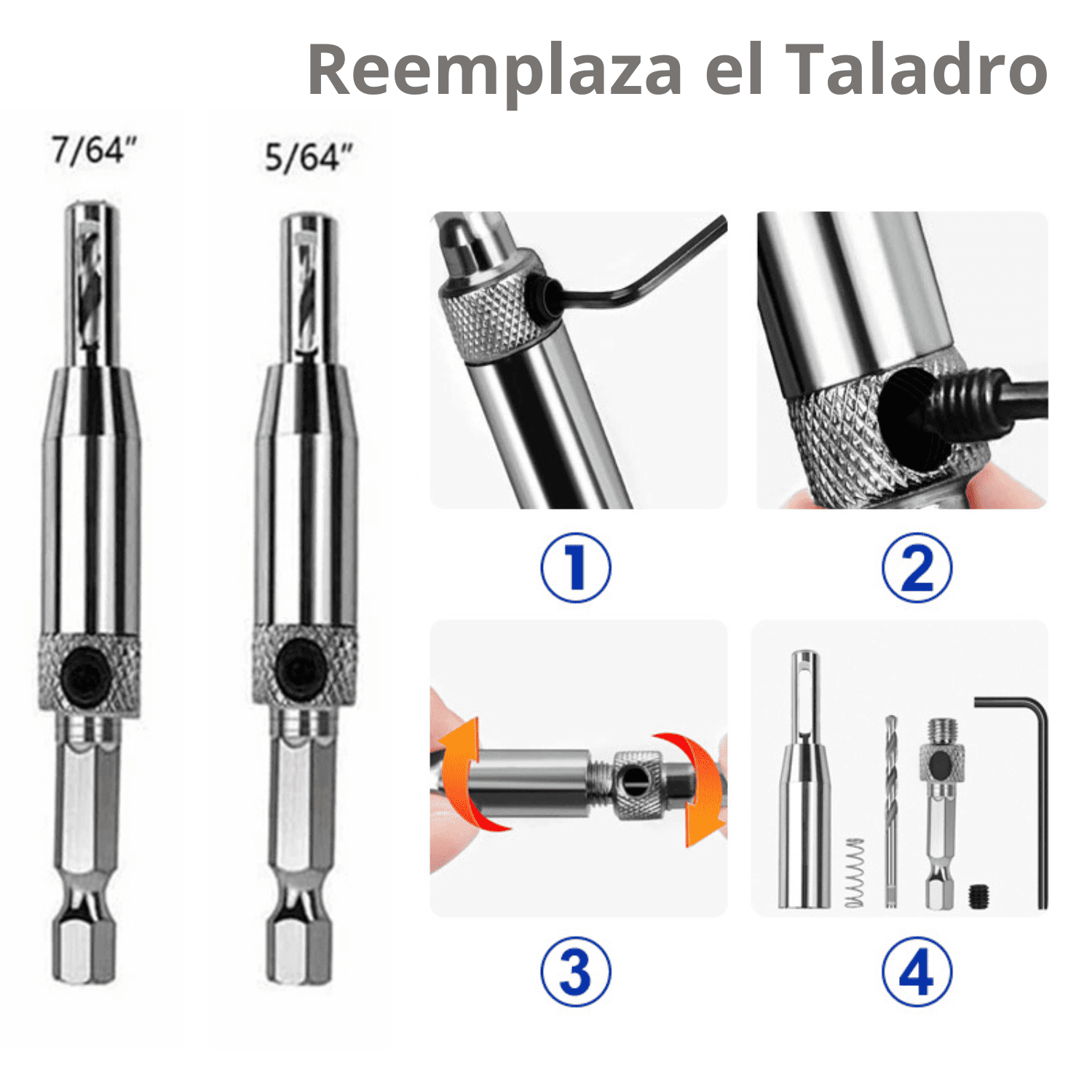 Set de Brocas Autocentradoras para Bisagras – Alta Precisión
