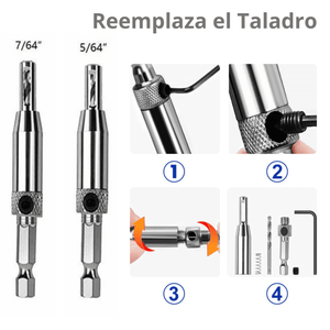 Set de Brocas Autocentradoras para Bisagras – Alta Precisión