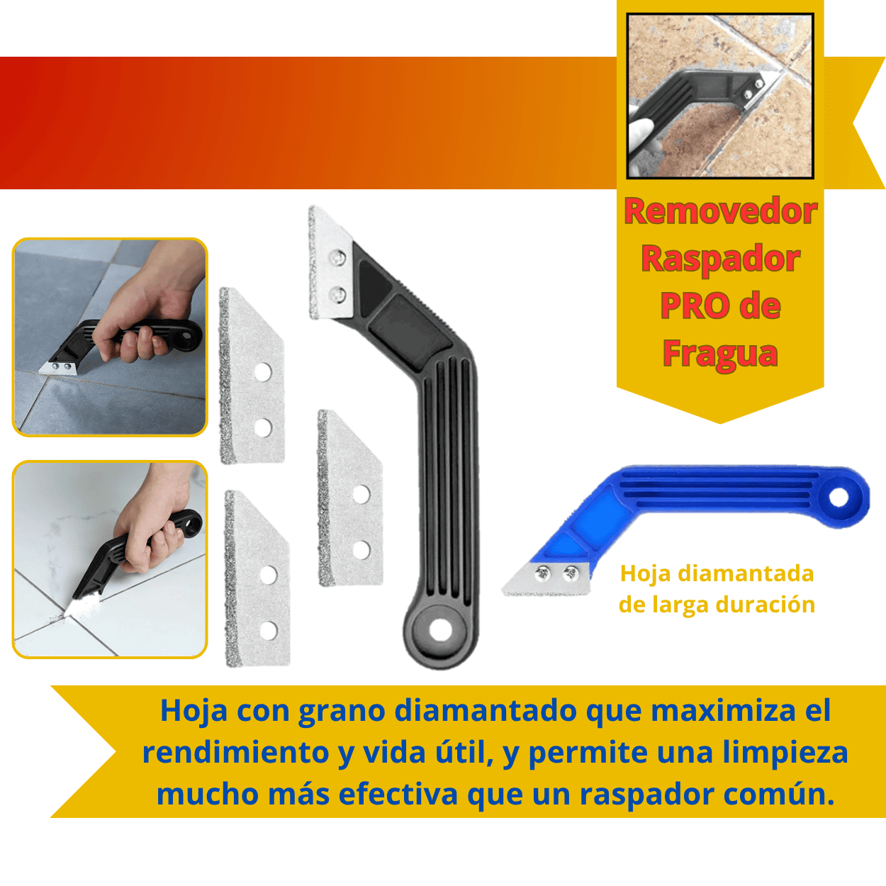 Removedor Raspador PRO de Fragua con Hoja Diamantada