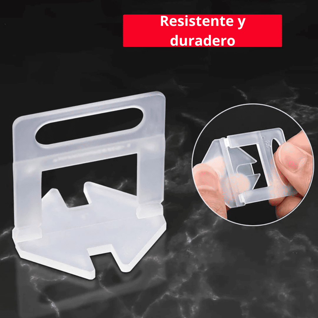 Bolsa de 100 Clips Niveladores de 1mm – Sistema Antideslizante para Instalación de Baldosas