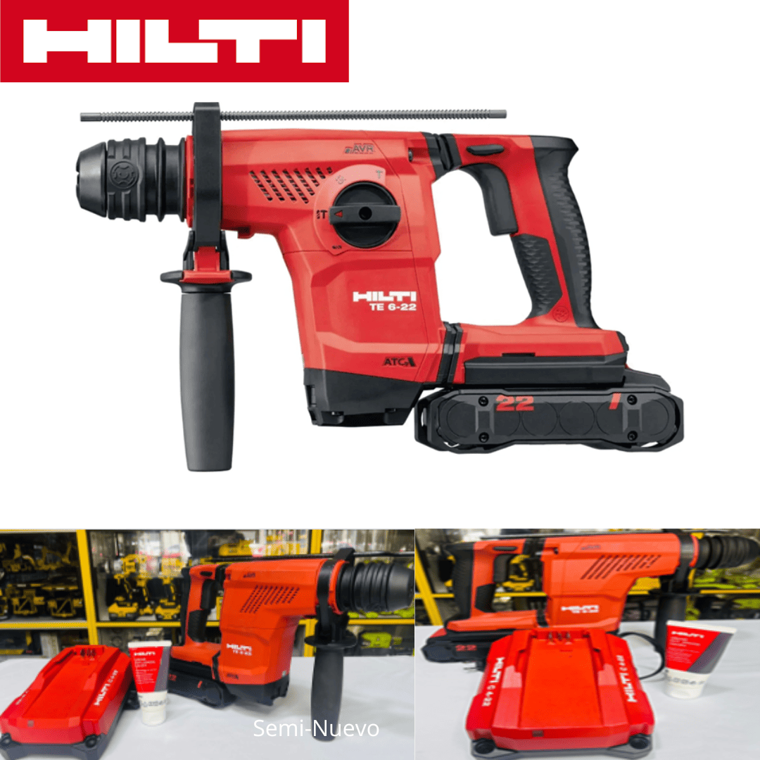 Rotomartillo SDS Plus HILTI TE 6-22 Nuron Semi-Nuevo – Perforación y Cincelado de Alto Rendimiento