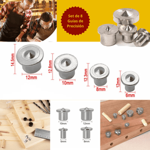 Set de 8 Guías de Precisión para Unión con Tarugos