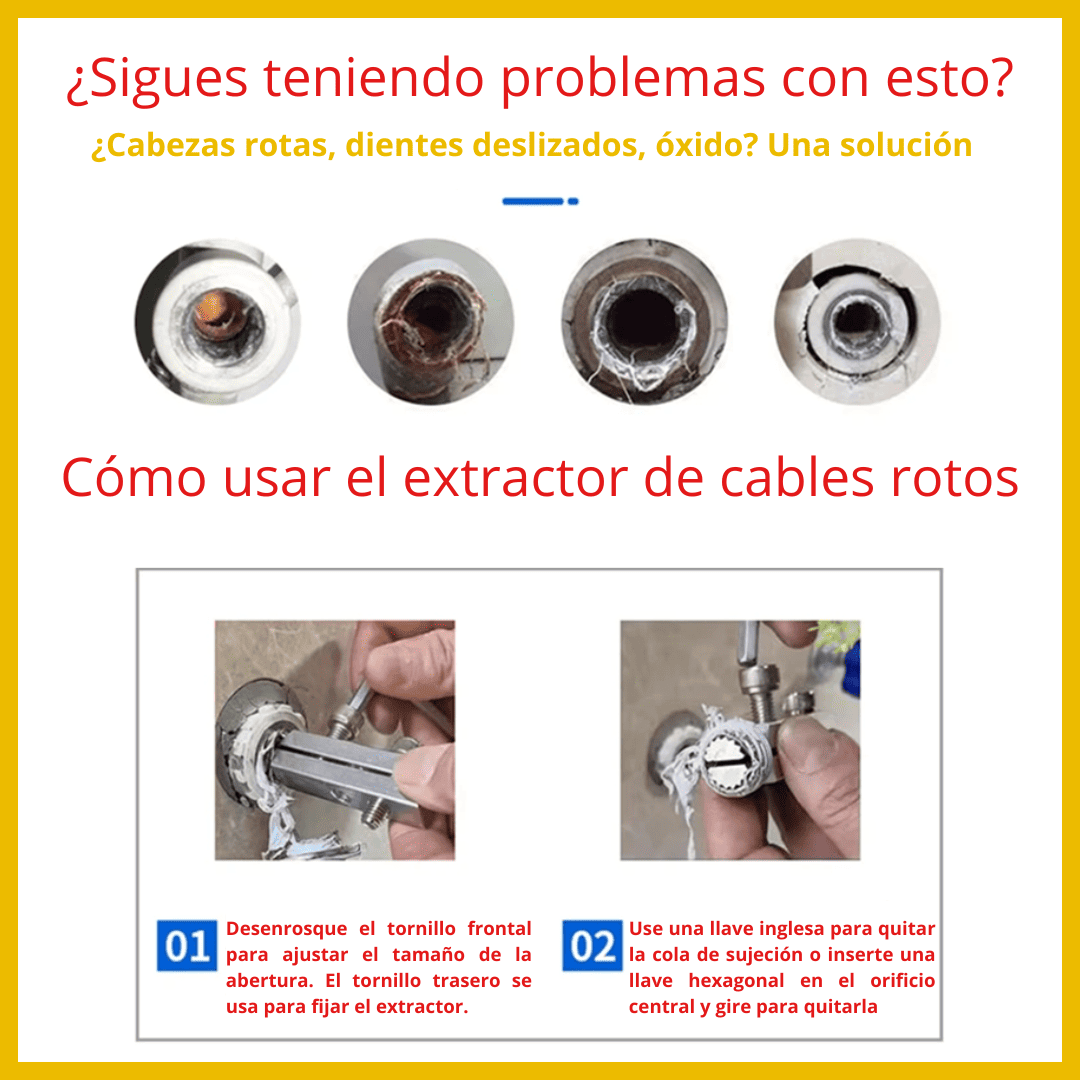Juego Extractor de Tubos Rotos – Kit Profesional para Tuberías y Válvulas Triangulares