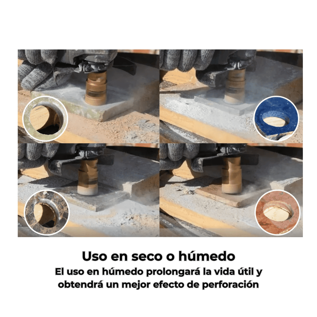 Copa Diamantada de Oro PRO – Corte y Perforación de Alto Rendimiento en Porcelanato, Mármol y Granito