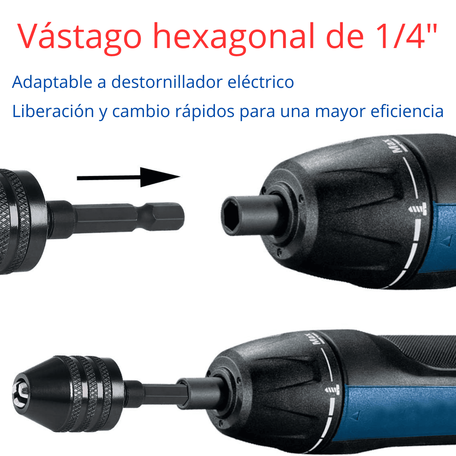 Portabrocas 0.3–6.5 mm & 0.3–8 mm con Cambio Rápido