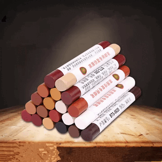 Kit de 20 Ceras + Espátula Aplicador para Reparación de Muebles en Madera, Melamina y Aglomerados