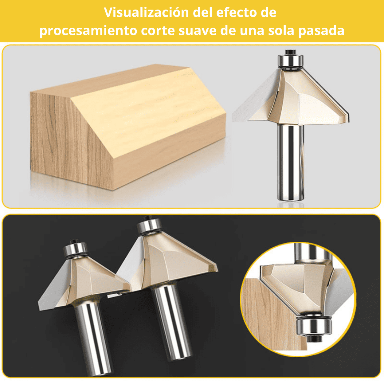 Fresa 45° con Rodamiento – Corte Preciso y Profesional