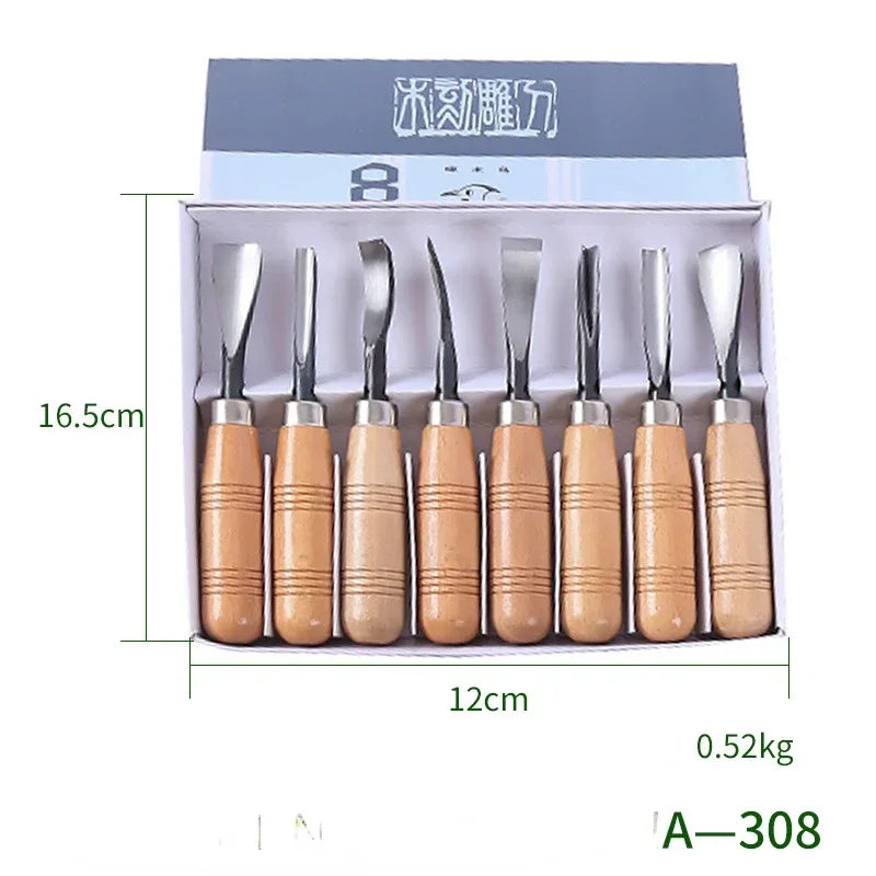 Set de Gubias Profesionales para Madera – 8 Piezas Aceradas de Alta Precisión