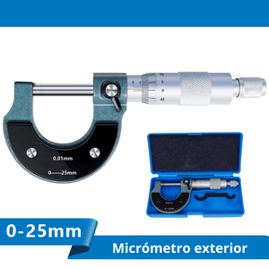 Micrómetro Exterior Métrico 0–25 mm