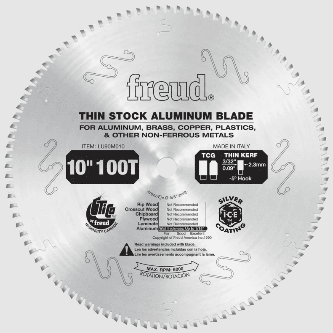 Disco Industrial Freud LU90M010 – Corte Preciso para Aluminio y Metales No Ferrosos