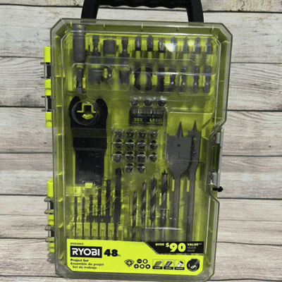Set de 48 Piezas RYOBI A984802 – Corte, Perforación y Atornillado con Diamond Grit